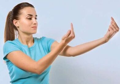 Girl doing eye exercises to improve eyesight